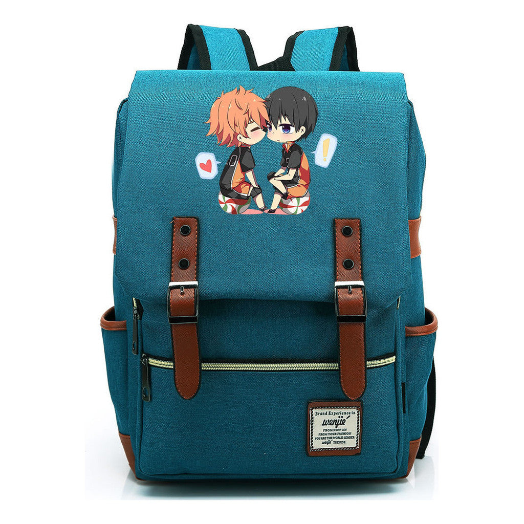 Volleyball Youth Printed Student School Bag Casual Belt Buckle Classic Backpack