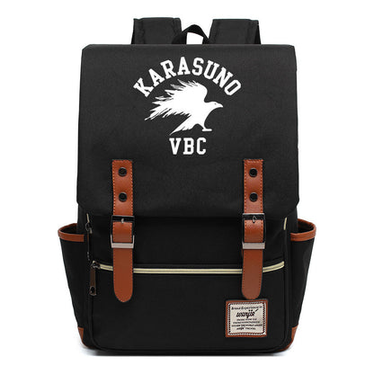 Volleyball Youth Printed Student School Bag Casual Belt Buckle Classic Backpack