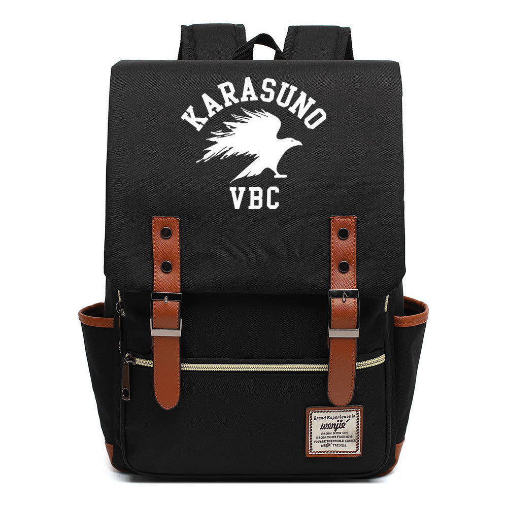 Volleyball Youth Printed Student School Bag Casual Belt Buckle Classic Backpack