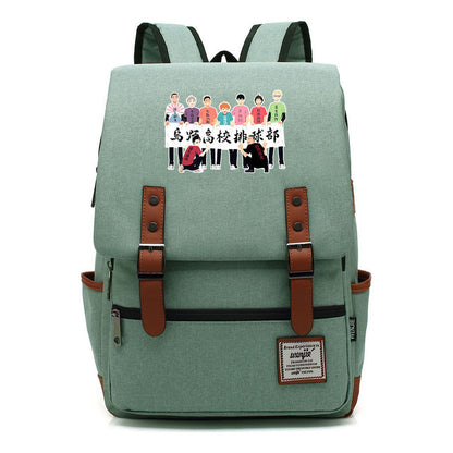 Volleyball Youth Printed Youth Student School Bag Men's And Women's Leisure Belt Buckle Classic Backpack