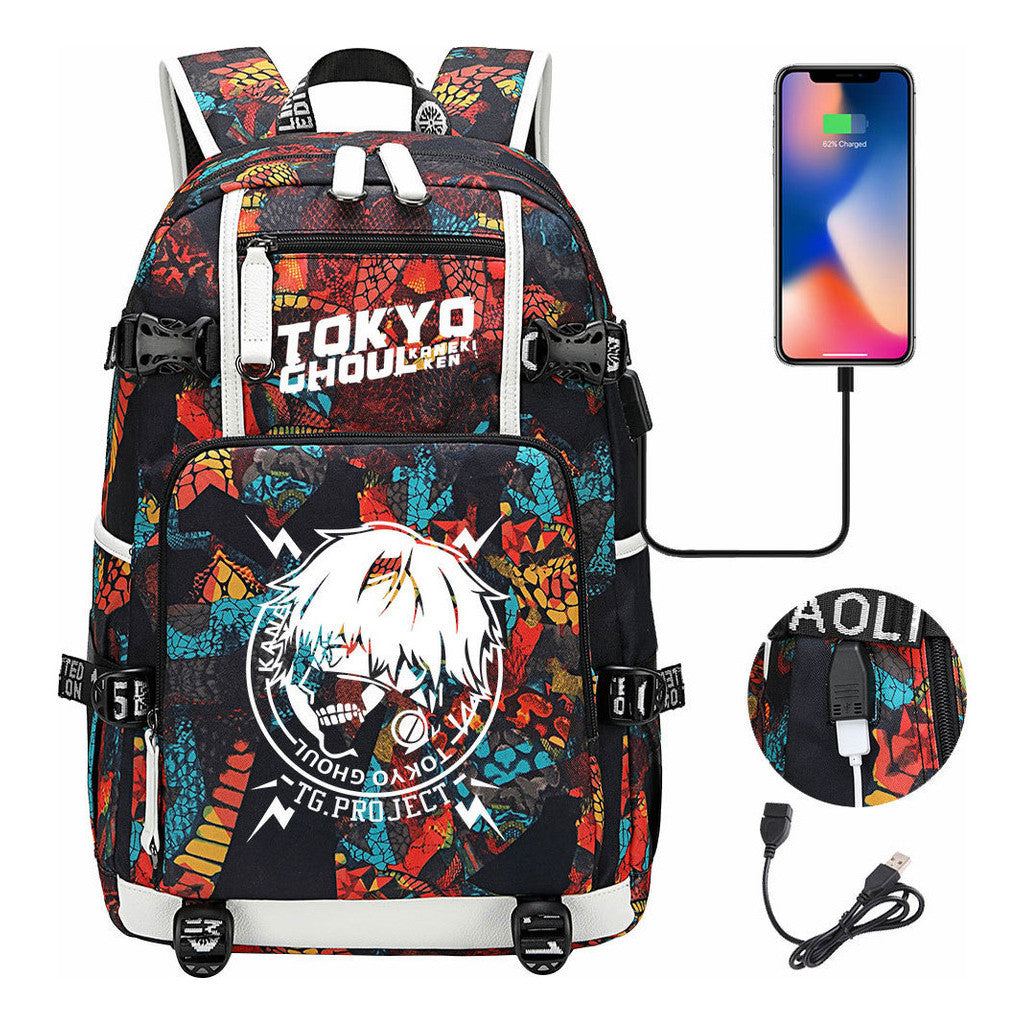 Usb Large Capacity Youth Student Backpack For Leisure Travel Backpack