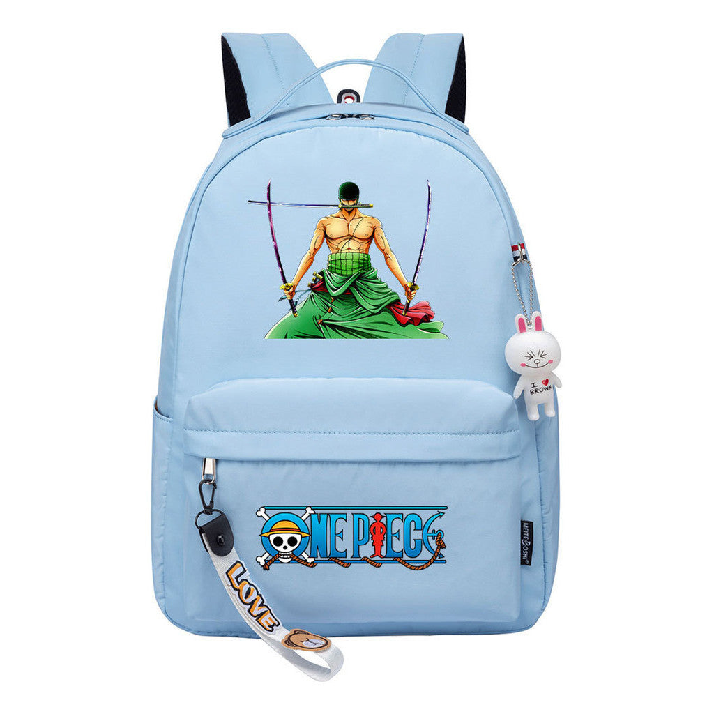 Cartoon Cartoon One Piece Luffy Schoolbag Leisure Bag Girls Backpack
