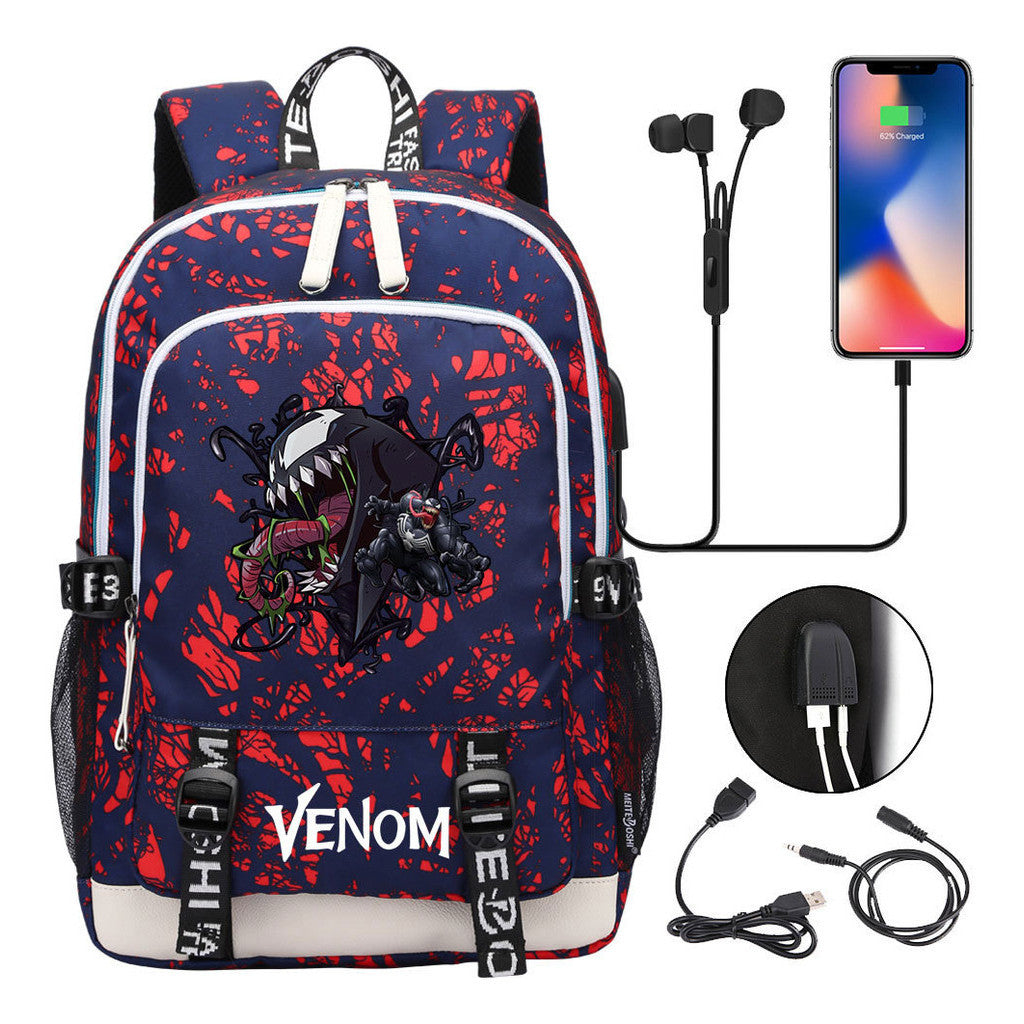 Youth Student Backpack Usb Men's And Women's Leisure Backpack