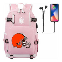 Rugby Team Printed Usb Youth Student Backpack, Leisure Travel Backpack