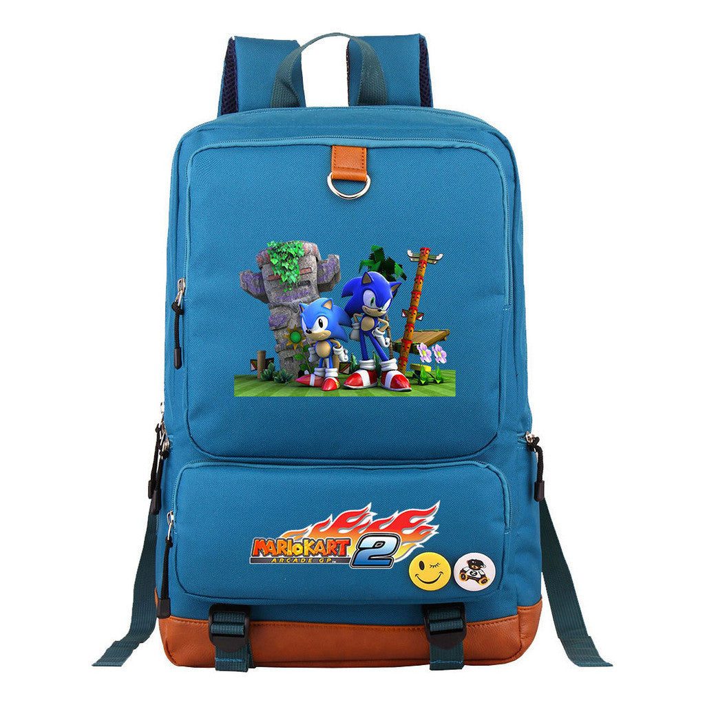 Super Mario Print Youth Student Backpack, Travel Bag, Men's And Women's Backpack