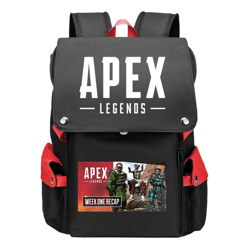 Apex Hero Print Usb Charging Cap Head Style Student School Bag Casual Backpack