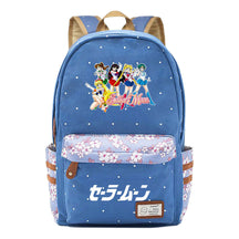 Anime Beauty Girl Warrior Student School Bag Fragmented Flower Boy's And Girl's Leisure Backpack
