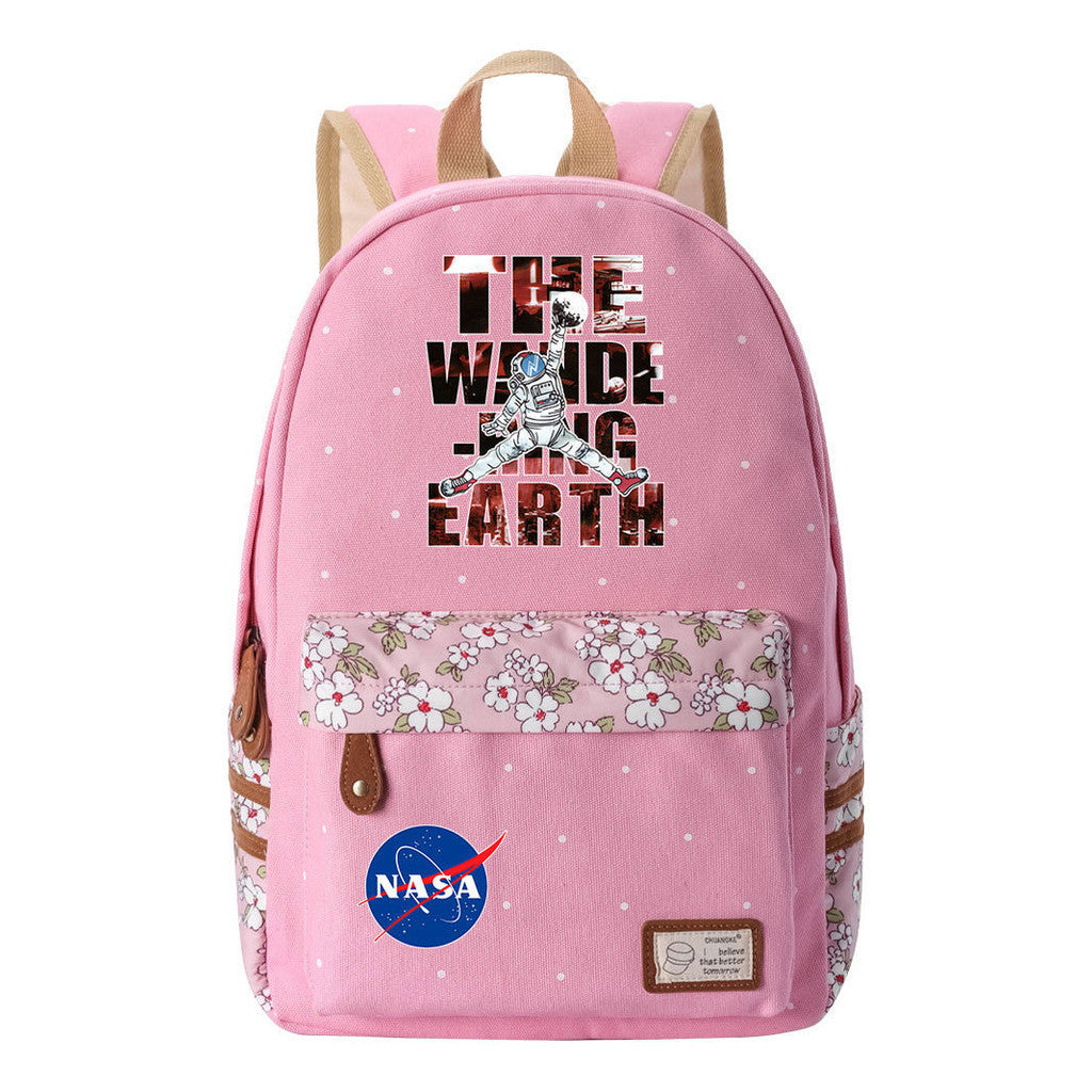 Fashionable Printed Student Backpack From Nasa, Casual Backpack