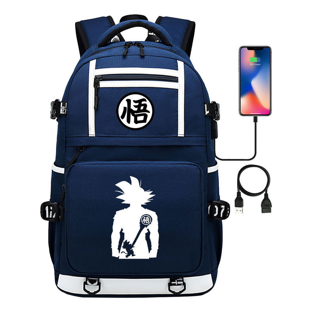 Manga Dragon Ball Usb Youth Student Backpack Men And Women, Backpack Leisure Travel
