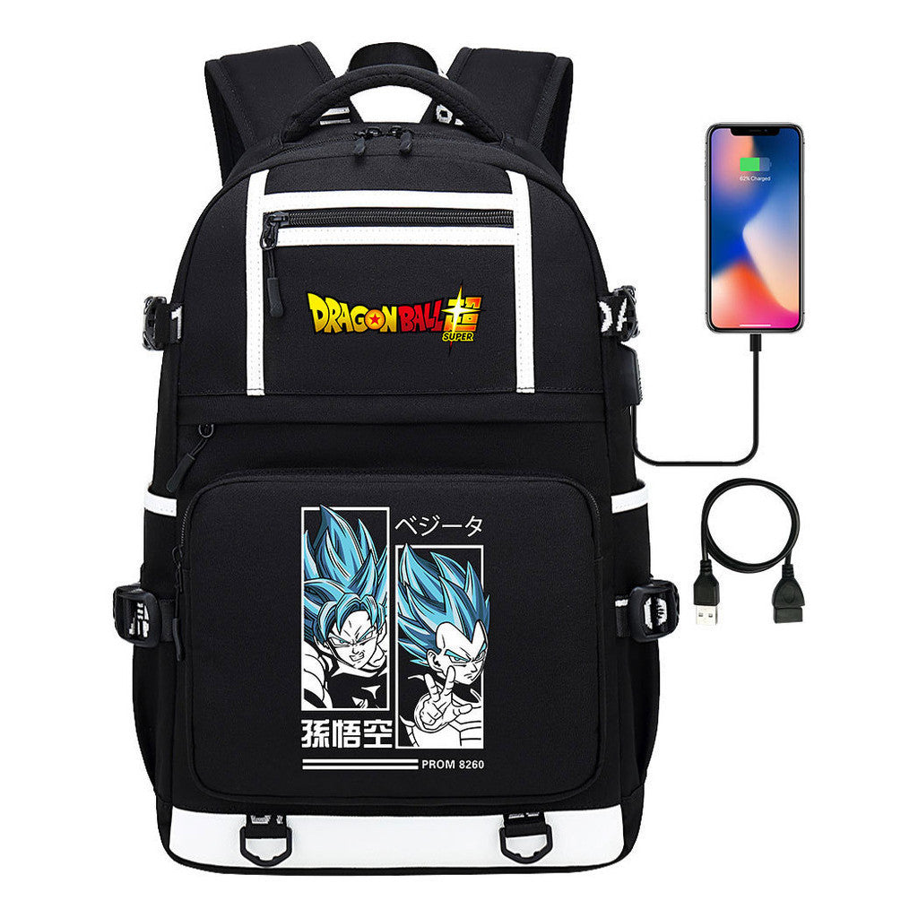 Seven Dragon Ball Usb Youth Student School Bag Men's And Women's Backpack Leisure Travel Bag
