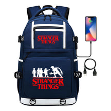 Strange Story Printed Usb Youth Student Backpack For Men And Women's Leisure Travel Backpack