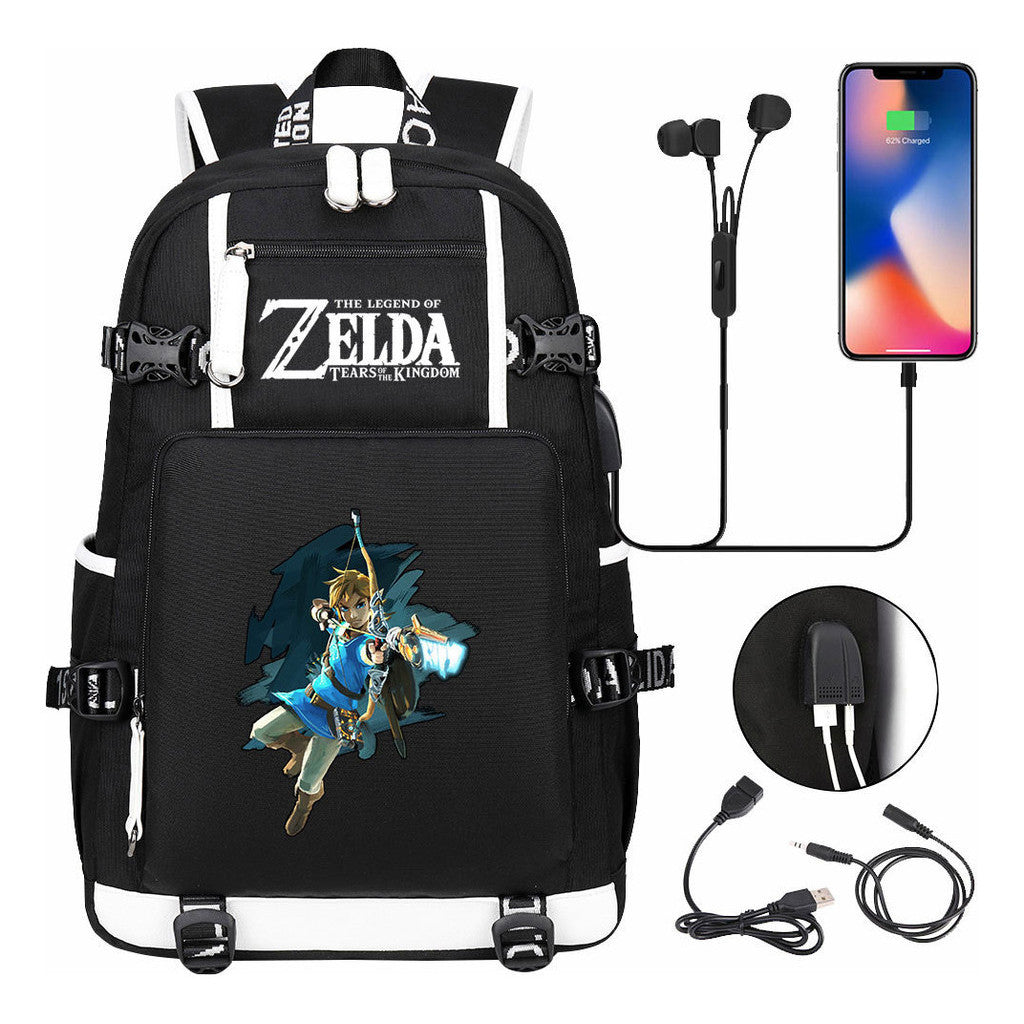 Legend Of Zelda Printed Youth Student Backpack For Men And Women With Large Capacity Leisure Travel Backpack
