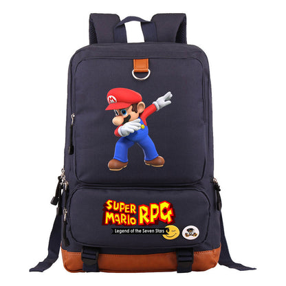 Super Mario Print Youth Student Backpack, Travel Bag, Men's And Women's Backpack