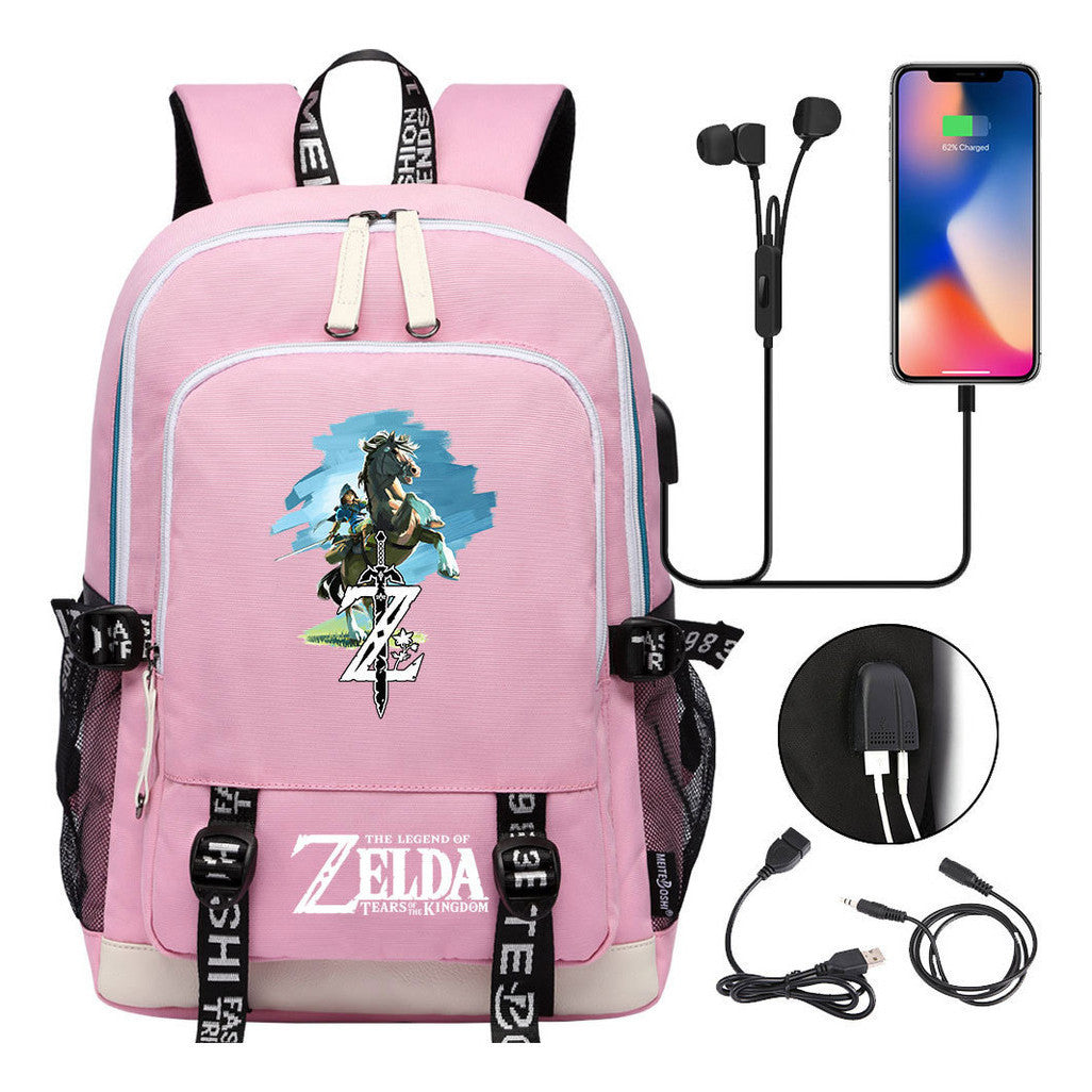 Usb Youth Student Backpack For Men And Women's Leisure Sports Backpack