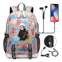 Pirate King Print Youth Student Backpack Usb Casual Backpack