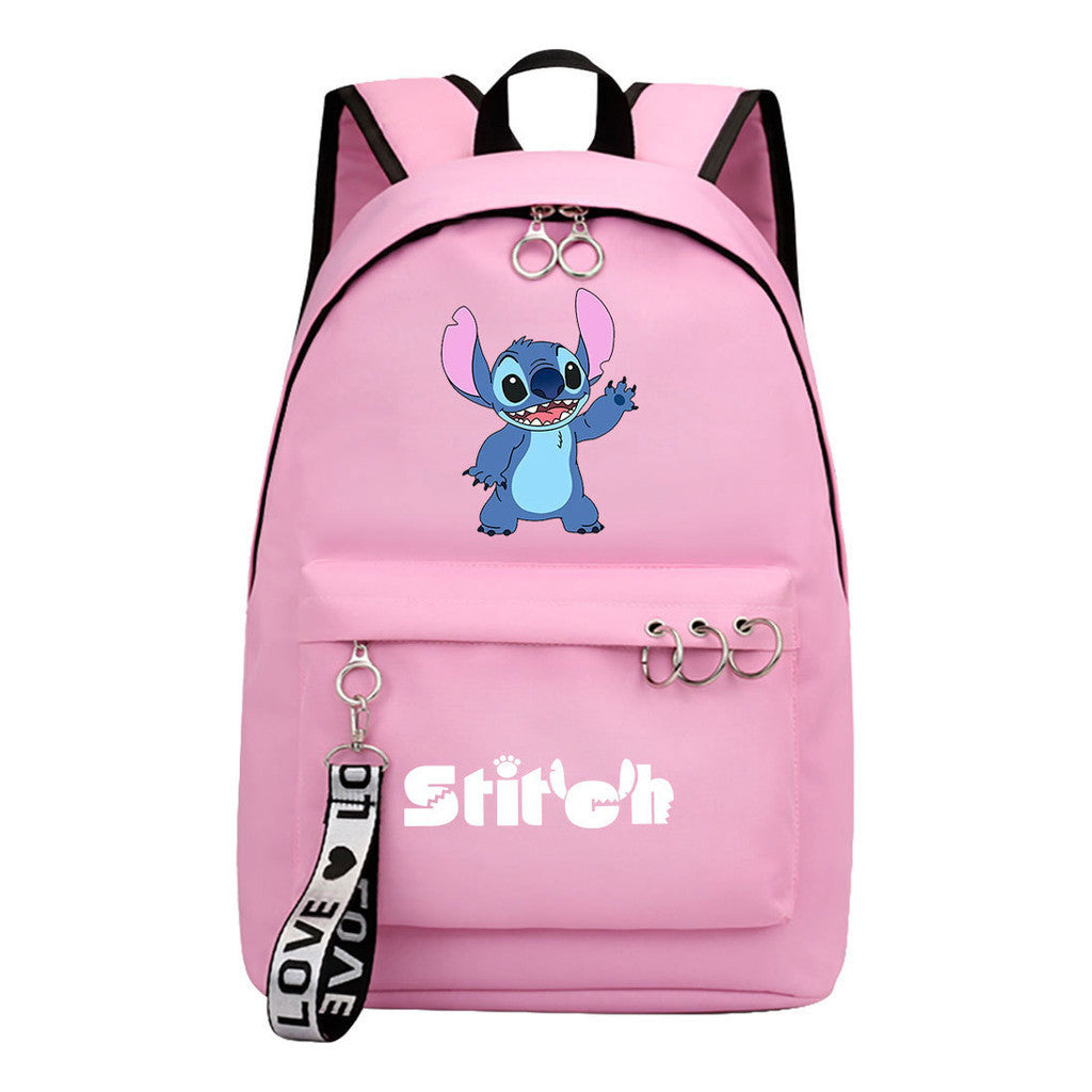 Anime Star Baby Stitch Youth Student School Bag Men's And Women's Backpack Lightweight Casual Backpack