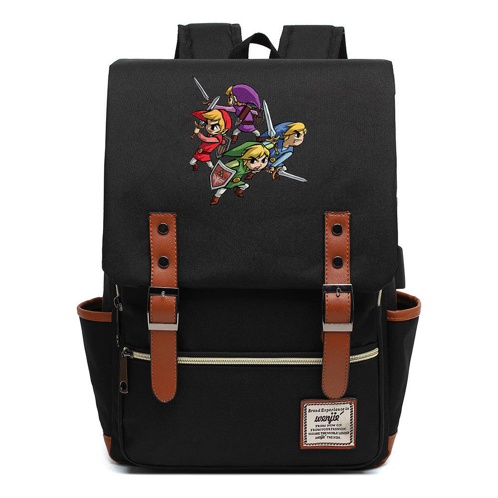 The Tears Of The Kingdom Of Zelda Game Printed Student Backpack Usb Men's And Women's Casual Backpack