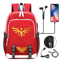 Golden Usb Youth Student Backpack For Leisure Sports Backpack