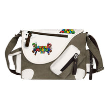 Super Mario Youth Student School Bag Canvas Shoulder Bag Casual Straddle Backpack