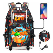 Usb Printed Student Backpack For Men And Women's Leisure Travel Backpack