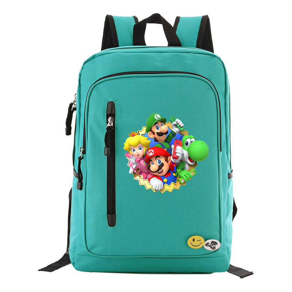 Game Super Mario Print Youth Student School Bag Leisure Travel Backpack