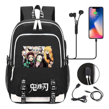 Comic Cartoon Fashion Youth Student Backpack Usb Men's And Women's Casual Backpack