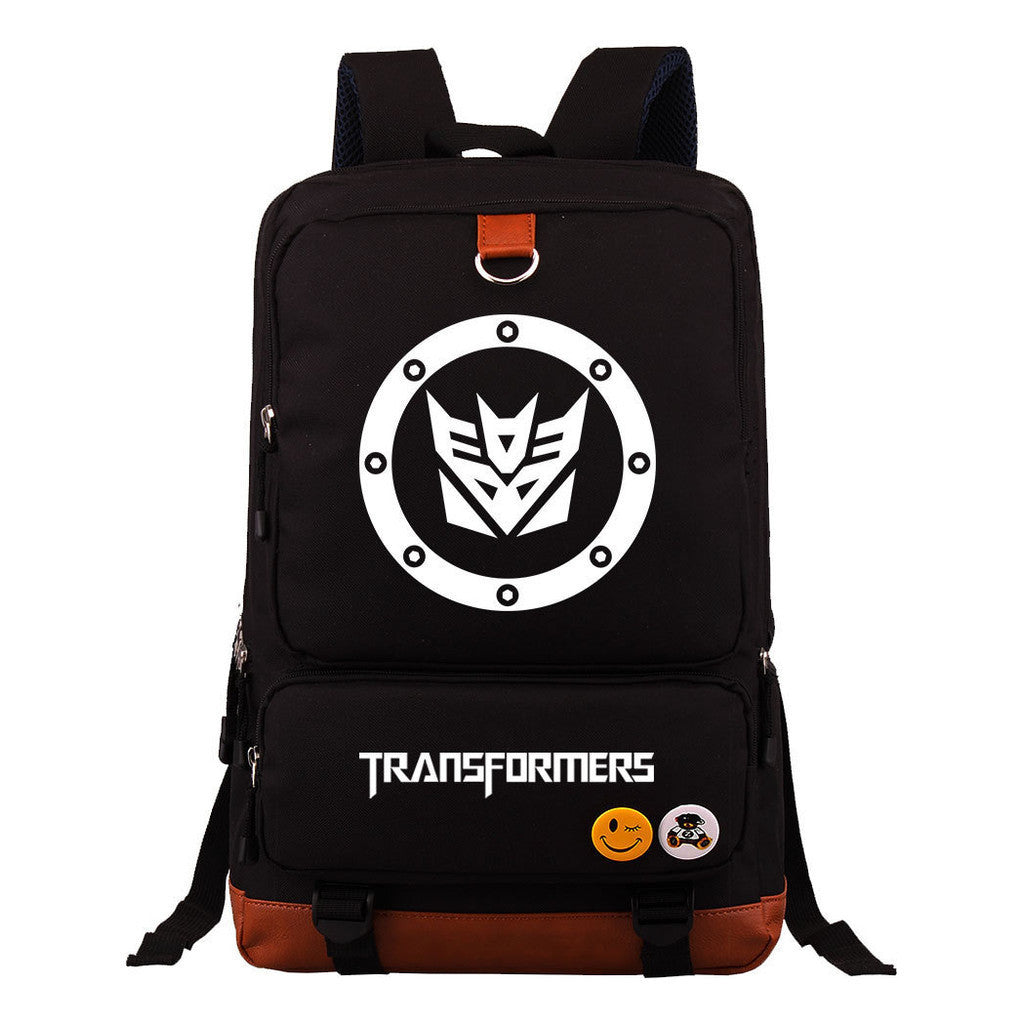 Cartoon Anime Transformation Mecha Student Backpack, Men's And Women's Backpack, Travel Bag