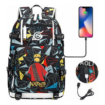 Printed Usb Youth Student School Bag Leisure Large Capacity Travel Backpack