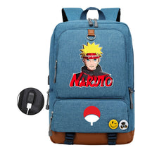 Naruto Printed Usb Student Backpack For Leisure Travel Backpack
