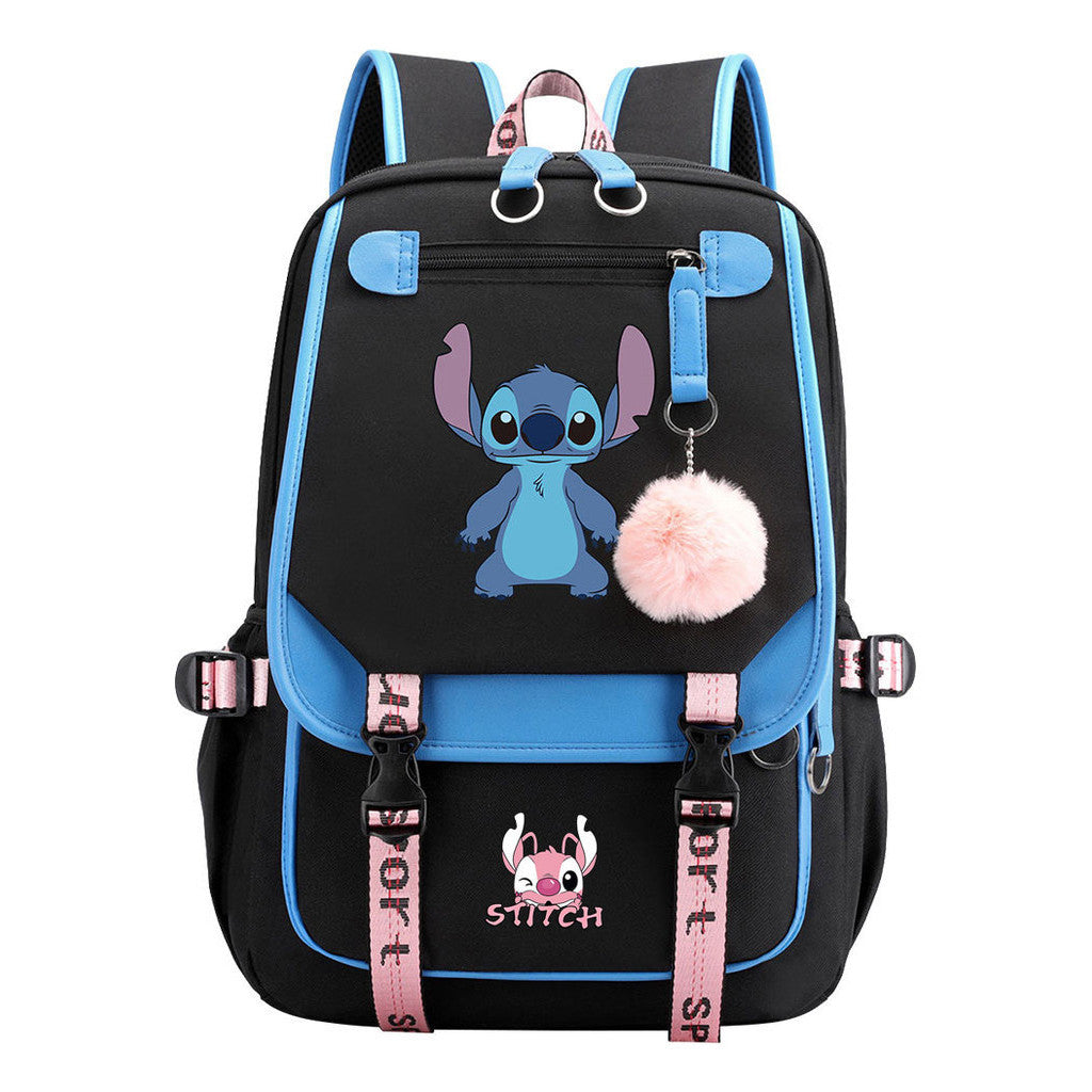 Usb Student Backpack Men's And Women's Casual Woven Strap Flip Backpack