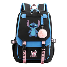 Usb Student Backpack Men's And Women's Casual Woven Strap Flip Backpack