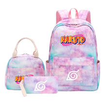 Naruto Student Girl Backpack Lunch Bag Three Piece Set Backpack Set