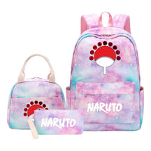 Naruto Student Girl Backpack Lunch Bag Three Piece Set Backpack Set