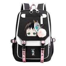Cartoon Fashion Usb Youth School Bag For Boys And Girls Casual Ribbon Flip Backpack