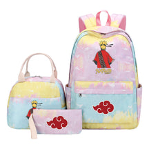 Naruto Teenage Student Girls School Bag Lunch Bag Three Piece Set Backpack Set