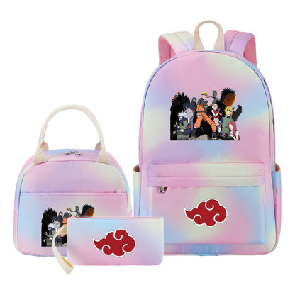 Naruto Girls School Bag Lunch Bag Three Piece Set Backpack Set