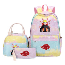 Naruto Teenage Student Girls School Bag Lunch Bag Three Piece Set Backpack Set
