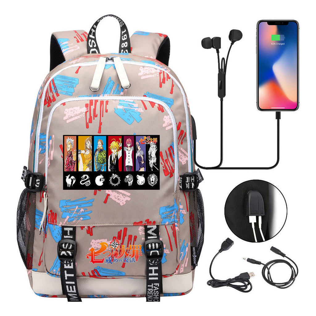 Junior Student Backpack Usb Leisure Backpack For Boys And Girls