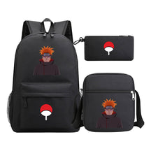 Anime Naruto Starry Sky Youth School Bag Three Piece Set For Men And Women Backpack Set