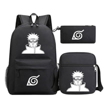 Anime Naruto Starry Sky Youth School Bag Three Piece Set For Men And Women Backpack Set