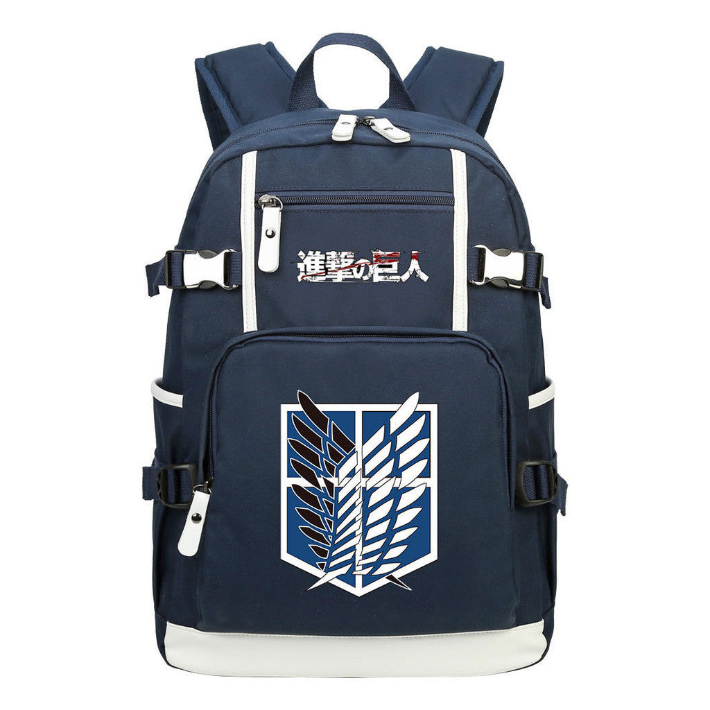 Giant Wings Of Cartoon And Anime Attack Student Backpacks, Men's And Women's Backpacks, Leisure Travel Backpacks