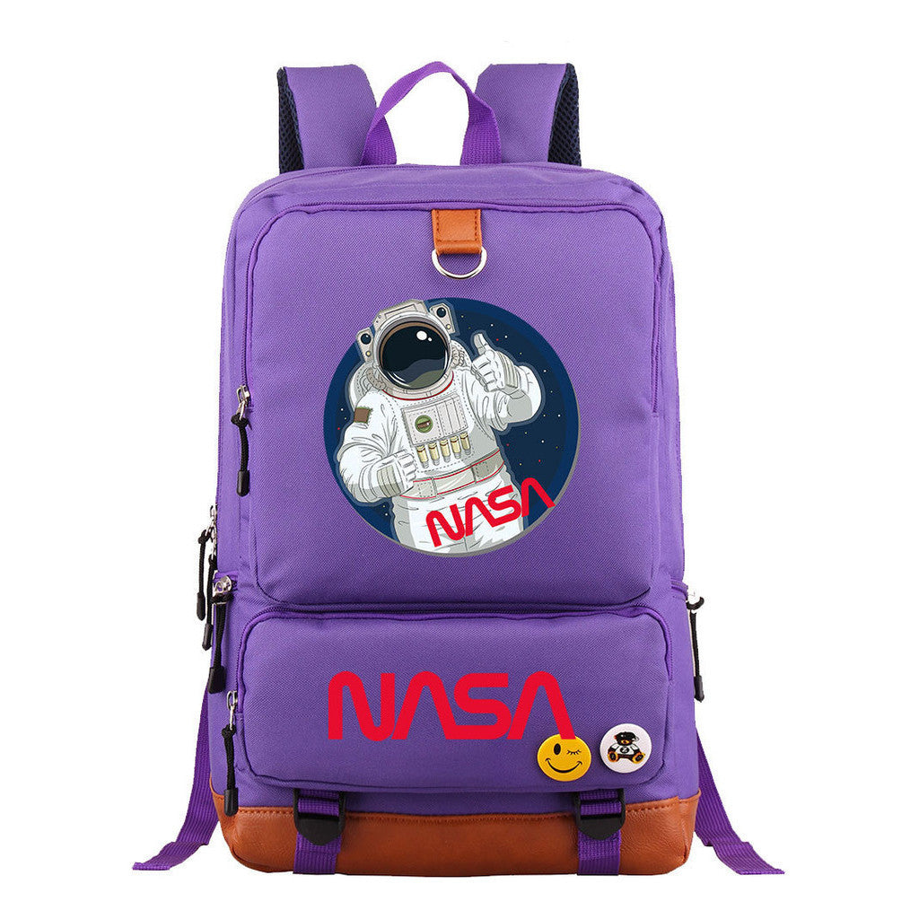 Nasa Fashion Printed Youth Student School Bag Large Capacity Travel Bag Men's And Women's Backpack