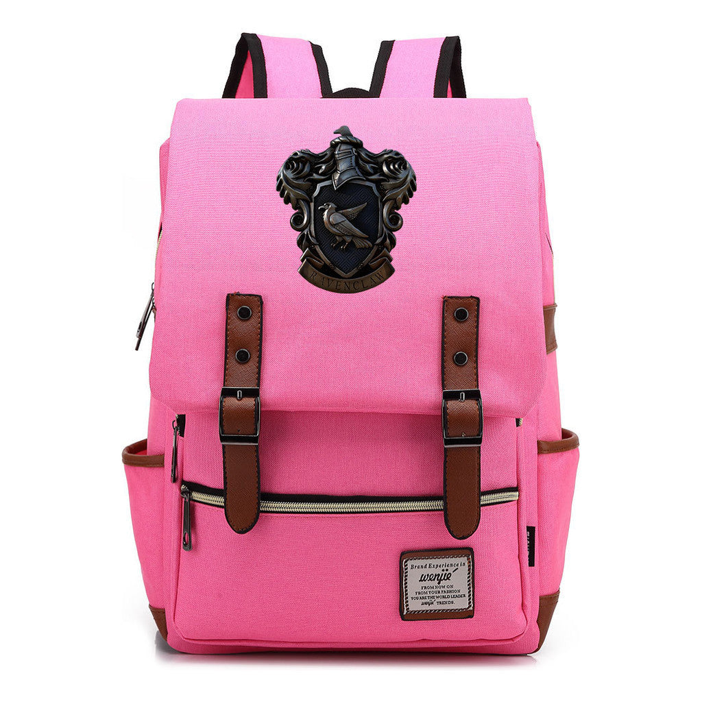 School Of Witchcraft And Wizardry Printed Youth Student School Bag Casual Belt Buckle Classic Backpack