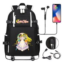 Beautiful Girl Warrior Usb Youth Student School Bag Travel Backpack