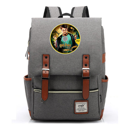 School Of Witchcraft And Wizardry Printed Youth School Bag Casual Belt Buckle Classic Backpack
