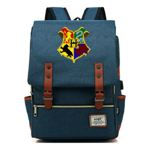 School Of Witchcraft And Wizardry Youth Backpack Usb Leisure Belt Buckle Backpack