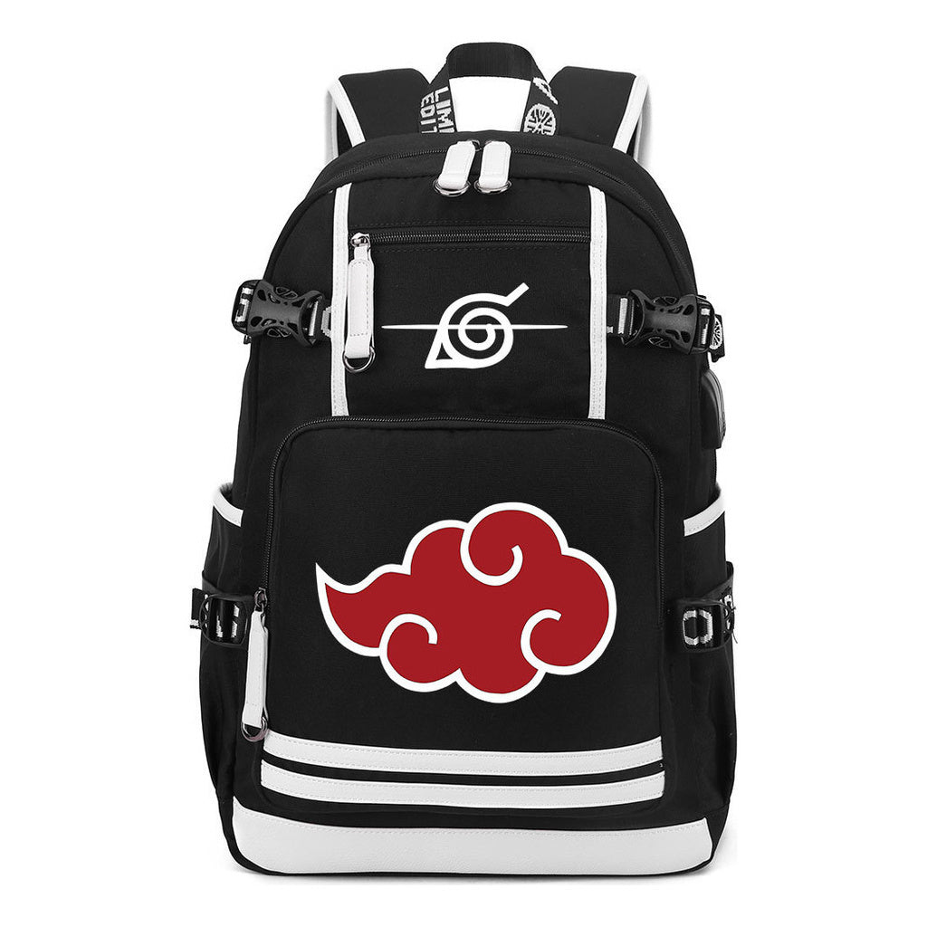 Naruto Print Usb Youth Student Backpack Casual High-capacity Travel Backpack