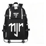 Football Star Neymar Printed Youth Student Backpack With Large Capacity