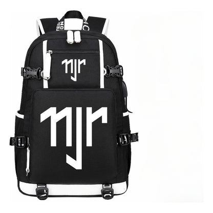 Football Star Neymar Printed Youth Student Backpack With Large Capacity