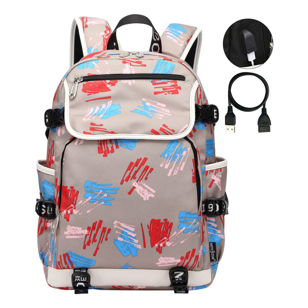 Fashionable And Popular Usb Youth Student Backpack For Men And Women's Leisure Backpack